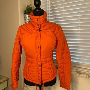 Lilu Orange Puffer Winter Ski Jacket
